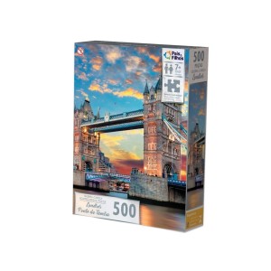 Quebra-cabeça 500 Peças Londres Ponte do Rio Tâmisa - Pais & Filhos