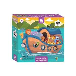 Quebra-cabeça 60 peças Madeira Arca de Noé - Nig Brinquedos