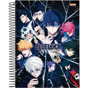 Caderno 1 Matéria Universitário Espiral Blue Lock - Jandaia