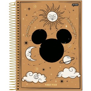 Caderno 10 Matérias Universitário Espiral Mickey Arts Magic - Jandaia