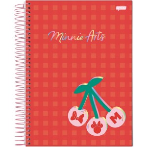 Caderno 1 Matéria Universitário Espiral Minnie Arts - Jandaia