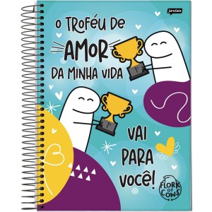 Caderno 1 Matéria Universitário Espiral Flork - Jandaia