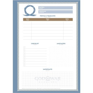 Caderno 10 Matérias Universitário Espiral God Of War Ragnarok - Jandaia