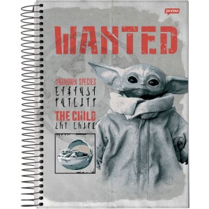 Caderno 1 Matéria Universitário Espiral The Mandalorian - Jandaia