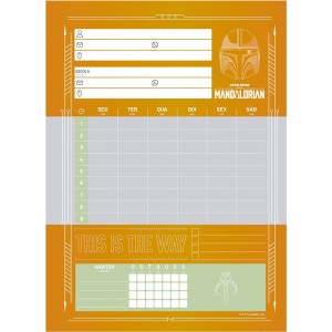 Caderno 1 Matéria Universitário Espiral Star Wars The Mandalorian - Jandaia