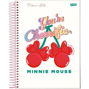 Caderno 10 Matérias Universitário Espiral Minnie Arts - Jandaia
