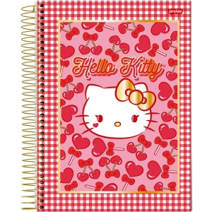 Caderno 1 Matéria Universitário Espiral Hello Kitty - Jandaia