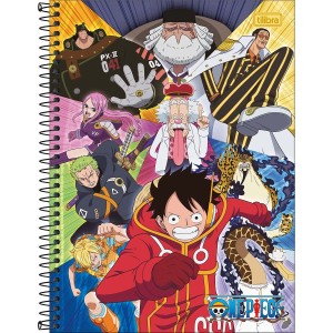 Caderno 10 Matérias Universitário Espiral One Piece - Tilibra