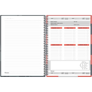 Caderno 10 Matérias Universitário Espiral Flamengo - Foroni