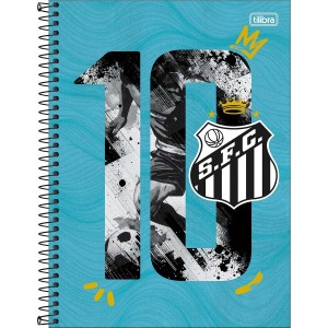 Caderno 1 Matéria Universitário Espiral Santos FC - Tilibra