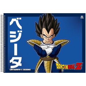 Caderno Dragon Ball Z Cartografia e Desenho 60 Folhas Espiral - Animativa