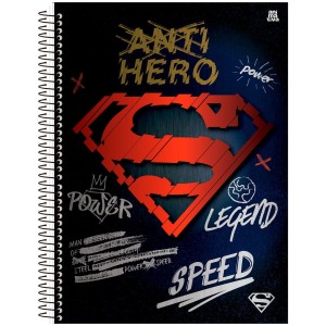 Caderno 1 Matéria Universitário Espiral Superman - Animativa