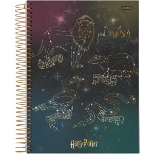 Caderno 10 Matérias Universitário Espiral Harry Potter - Jandaia