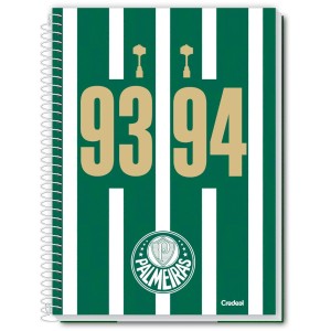 Caderno 10 Matérias Universitário Espiral Palmeiras - Credeal