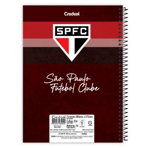 Caderno 16 Matérias Universitário Espiral São Paulo FC - Credeal