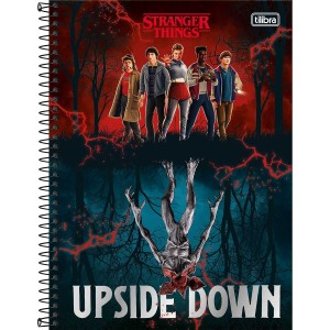 Caderno 1 Matéria Universitário Espiral Stranger Things - Tilibra