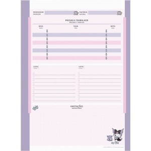 Caderno 1 Matéria Universitário Espiral Kuromi - Jandaia