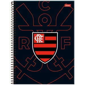 Caderno 10 Matérias Universitário Espiral Flamengo Fit - Foroni