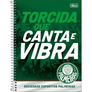 Caderno 1 Matéria Universitário Espiral Palmeiras - Tilibra