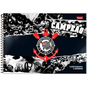 Caderno Corinthians Cartografia e Desenho 80 Folhas - Foroni