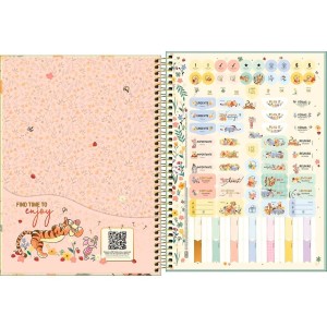 Caderno 10 Matérias Universitário Espiral Pooh - Tilibra