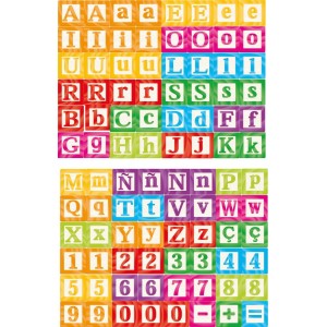 ABC - Maiúsculas e Minúsculas + Números - Feito em Madeira