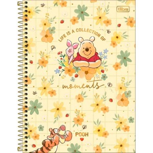 Caderno 16 Matérias Universitário Espiral Pooh - Tilibra