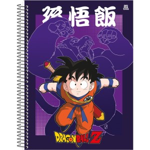 Caderno 10 Matérias Universitário Espiral Dragon Ball Z - Animativa