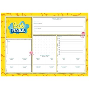 Caderno Bob Esponja Cartografia e Desenho 80 folhas - Jandaia