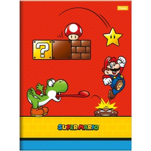 Caderno Brochurão Capa Dura Super Mario 80 Folhas - Foroni