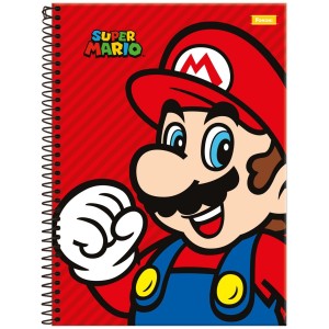 Caderno 1 Matéria Universitário Espiral Super Mario - Foroni