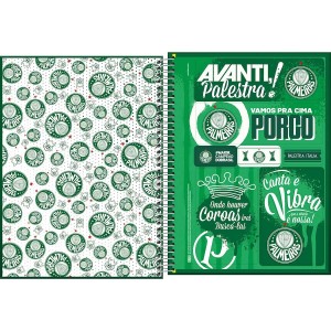 Caderno 16 Matérias Universitário Espiral Palmeiras - Tilibra