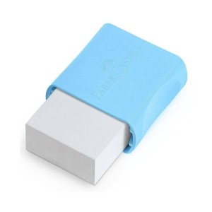 Kit Faber-Castell Tons Pastel Azul – 3 Lápis Grafite + Apontador + Borracha