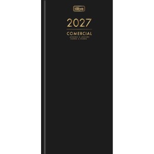 Agenda Executiva Costurada Diária 12,3 x 27,5 cm Comercial 2027 - Tilibra