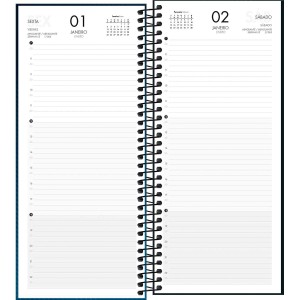 Agenda Executiva Espiral Diária 11,9 x 27,5 cm Comercial Ideale 2027 Sortida - Tilibra