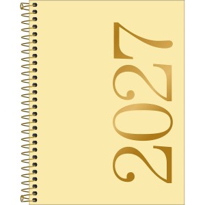 Agenda Executiva Espiral Diária 17,7 x 24 cm Vanilla 2027 Sortida - Tilibra