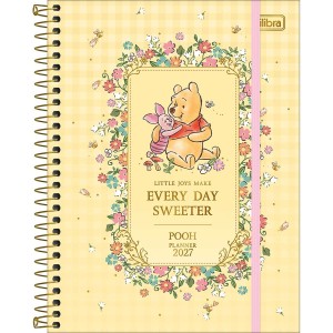 Agenda Planner 2027 Espiral 17,7 x 24 cm Pooh Sortido - Tilibra