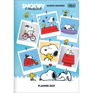 Agenda Planner Grampeado 17,8 x 25,4 cm Snoopy 90g 2027 Sortida - Tilibra