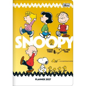 Agenda Planner Grampeado 17,8 x 25,4 cm Snoopy 90g 2027 Sortida - Tilibra