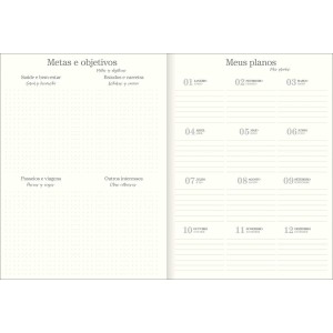 Agenda Planner Grampeado 20 x 27,5 cm Vanilla 90g 2027 Sortida - Tilibra