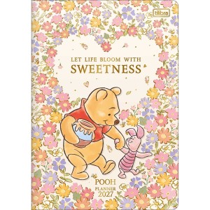 Agenda Planner 2027 Grampeado 17,8 x 25,4 cm Pooh 90g Sortida - Tilibra