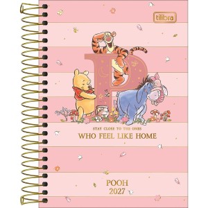 Agenda Espiral Diária 12,9 x 18,7 cm Pooh 2027 Sortida - Tilibra