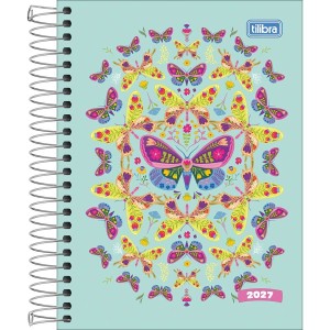 Agenda Espiral Diária 11,7 x 16,4 cm Pepper Feminina 2027 Sortida - Tilibra
