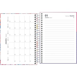 Agenda Espiral Diária 11,7 x 16,4 cm D+ Feminina 2027 Sortida - Tilibra