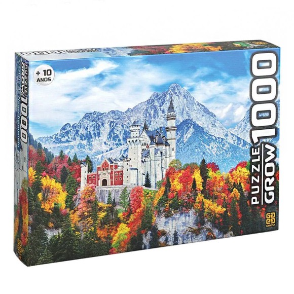 Quebra-cabeça 1000 peças - Castelo de Neuschwanstein - Grow