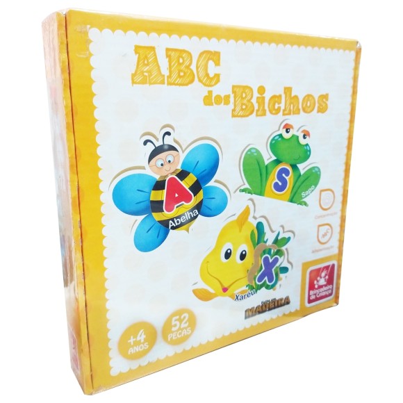 ABC Dos Bichos - 52 Peças - Brincadeira de Criança