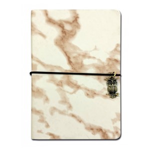 Caderneta de Anotações Unique - Mármore Marrom - São Domingos