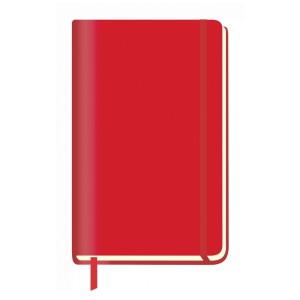 Caderneta de Anotações Grande World Class Pautada - Vermelha - São Domingos