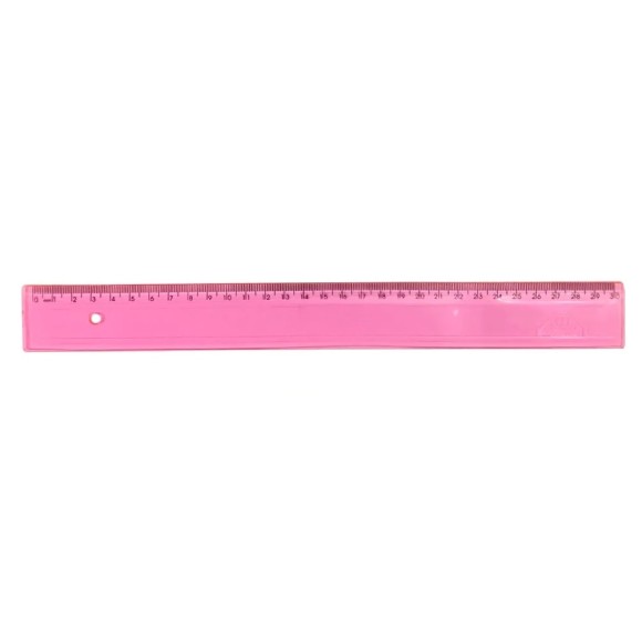 Régua Acrílica Escolar 30cm - Neon Pink - Acrimet