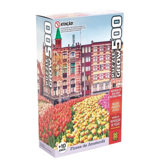 Quebra-cabeça 500 peças Flores em Amsterdã - Grow